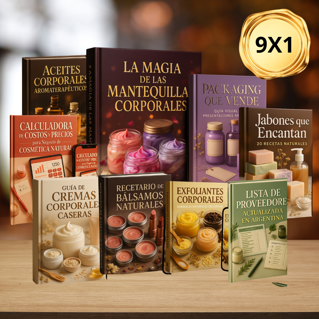30 Recetas de Mantequillas Corporales Artesanales + Clases en Video y 8 BONUS Exclusivos✨