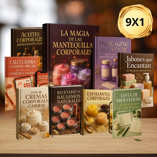 30 Recetas de Mantequillas Corporales Artesanales + Clases en Video y 8 BONUS Exclusivos✨